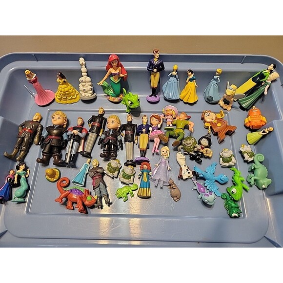 DISNEY Huge Lot Disney Princess Figures Mini Dolls Cake Toppers Lot - Picture 1 of 16